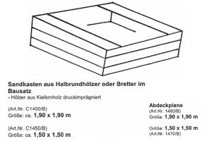 sandkasten-bausatz-halbrundholz-bretter-imprägniert-holz-heckele